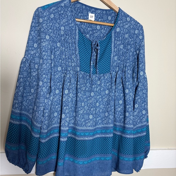 GAP Blue Patterned Blouse - Picture 2 of 7